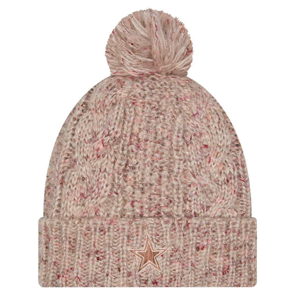 Dallas Cowboys New Era Women's Trendy Tone Cuffed Knit Hat with Pom Stone | NFL