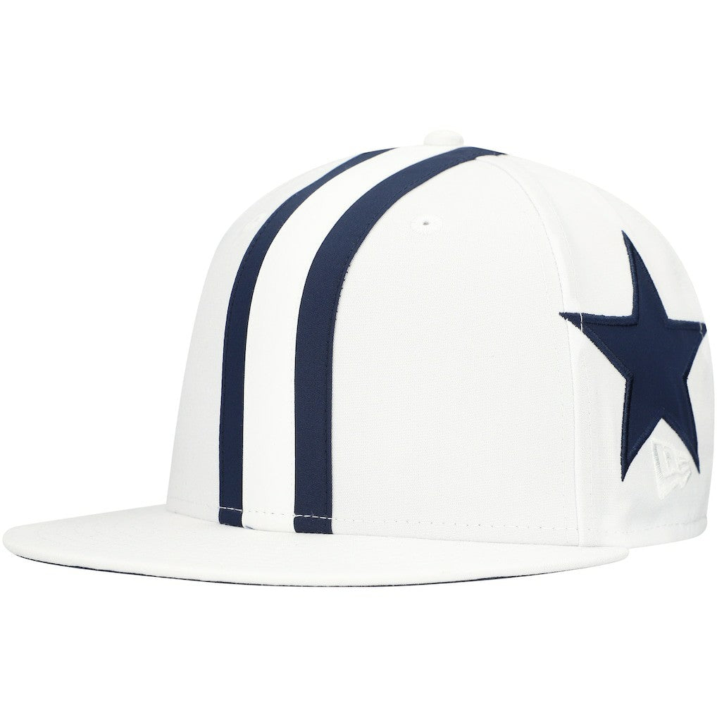 Dallas Cowboys New Era Helmet 9FIFTY Snapback Hat White | NFL