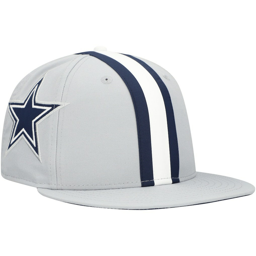 Dallas Cowboys New Era Helmet 9FIFTY Snapback Hat Gray | NFL