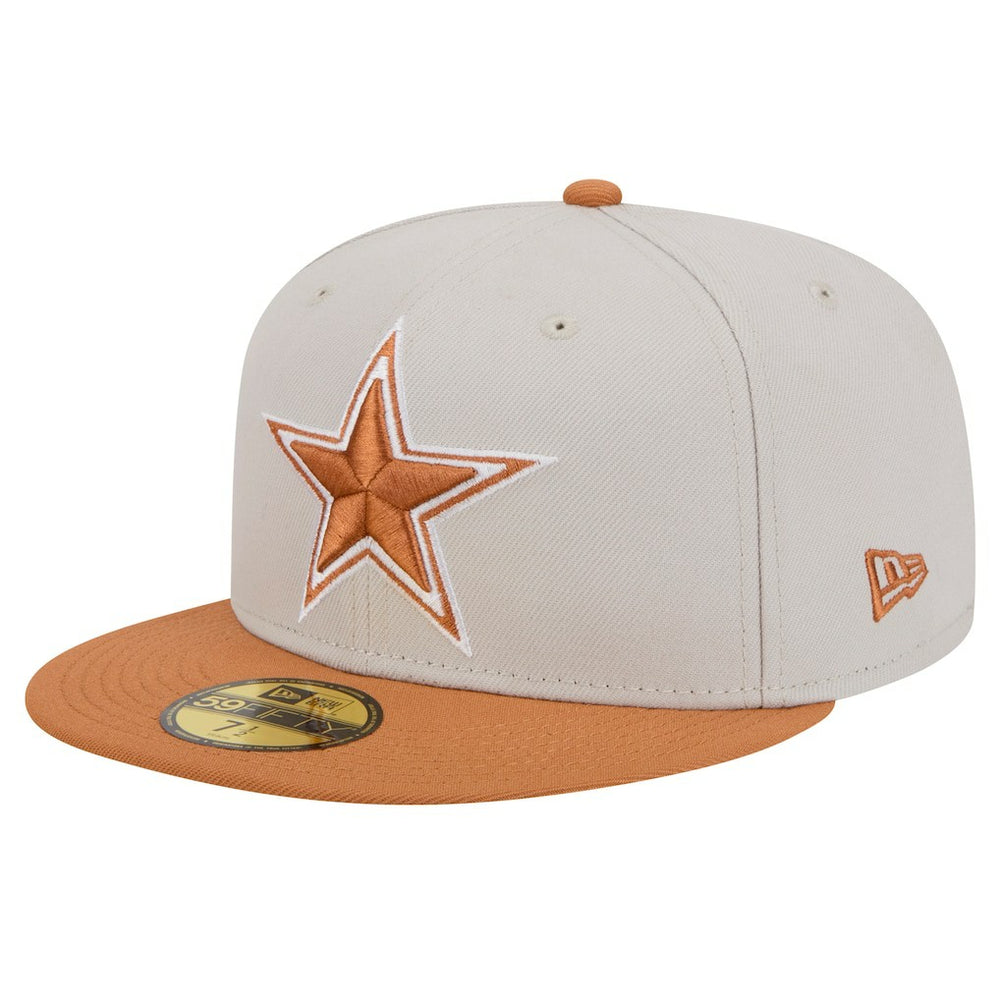 Dallas Cowboys New Era Two-Tone Color Pack 59FIFTY Fitted Hat Stone/Brown | NFL