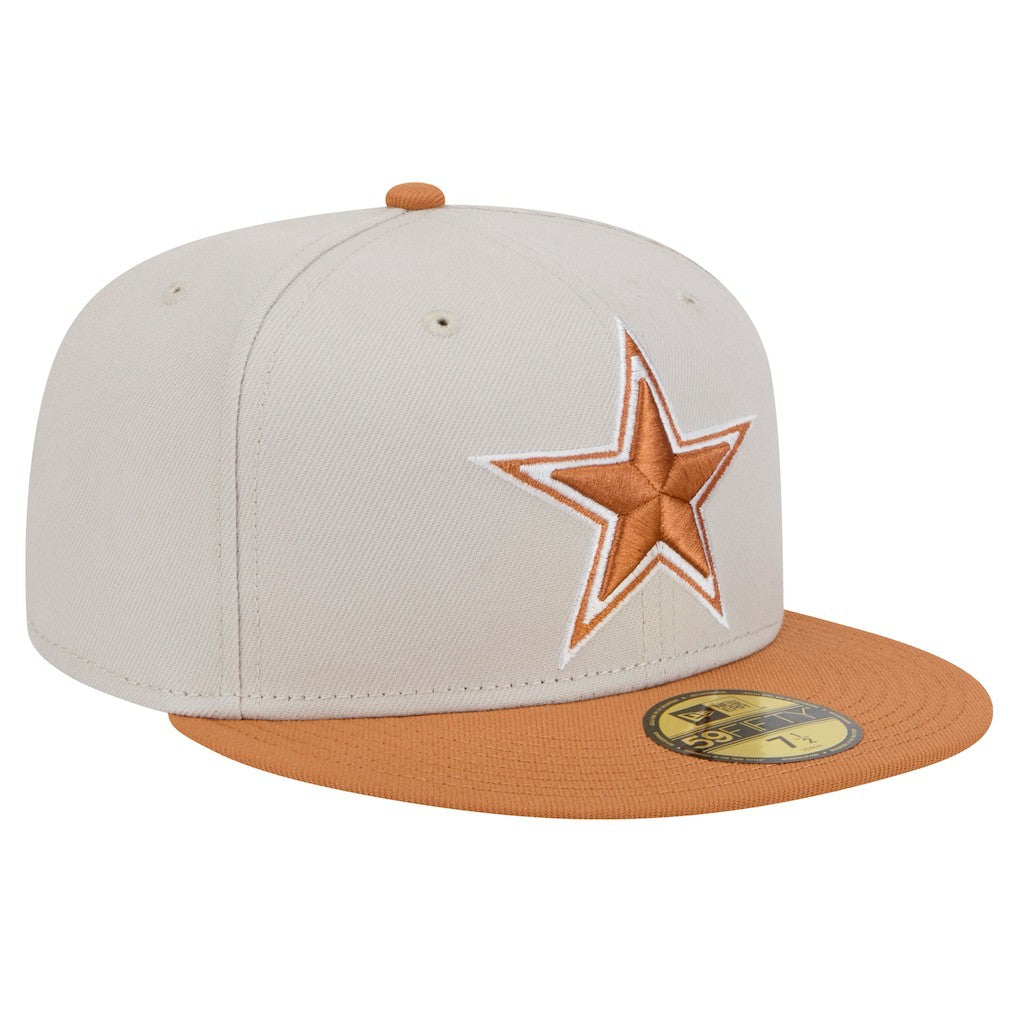 Dallas Cowboys New Era Two-Tone Color Pack 59FIFTY Fitted Hat Stone/Brown | NFL