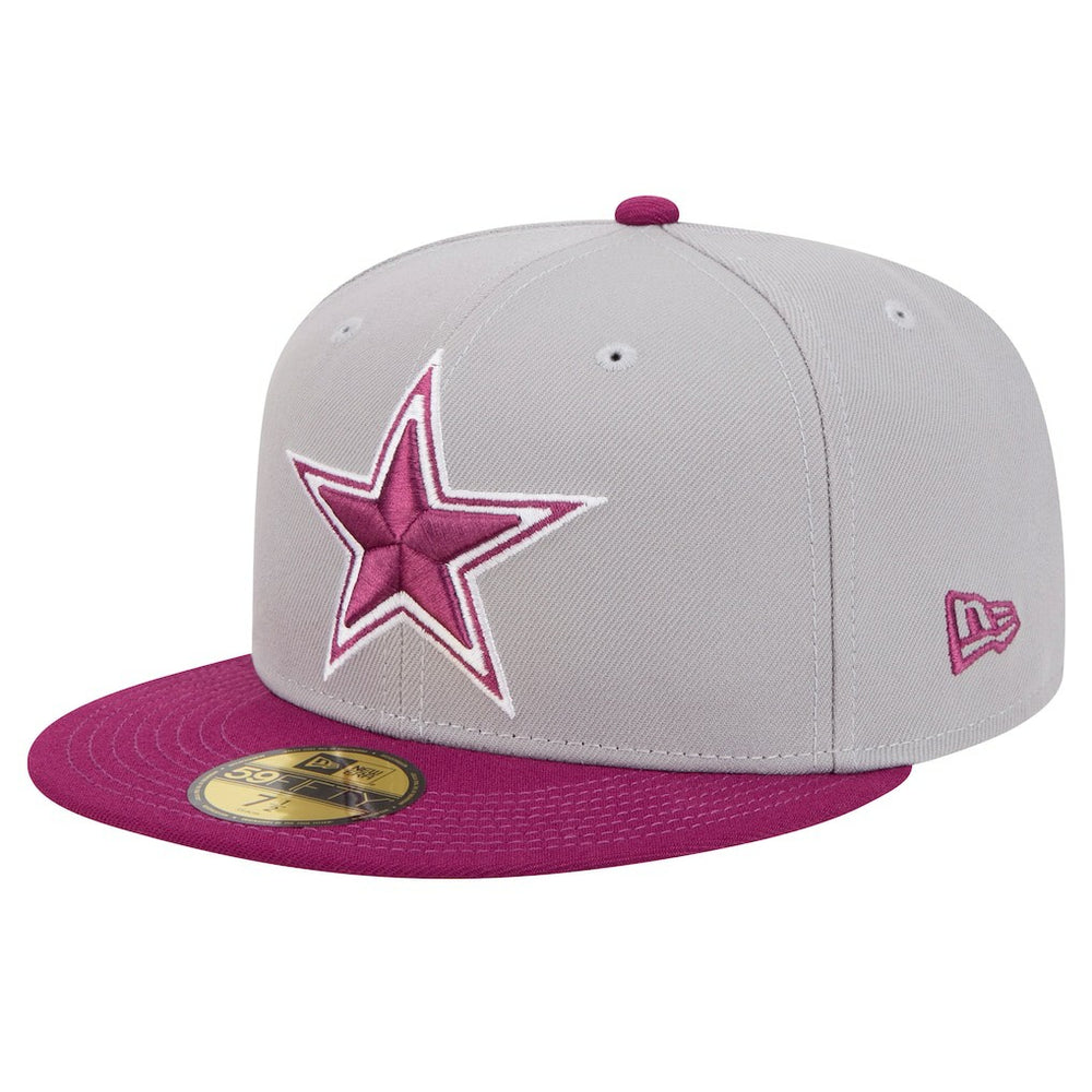 Dallas Cowboys New Era Two-Tone Color Pack 59FIFTY Fitted Hat Gray/Purple | NFL