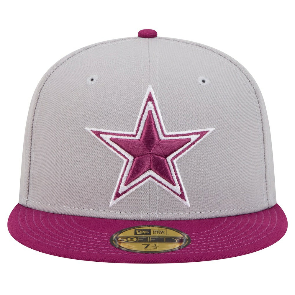 Dallas Cowboys New Era Two-Tone Color Pack 59FIFTY Fitted Hat Gray/Purple | NFL