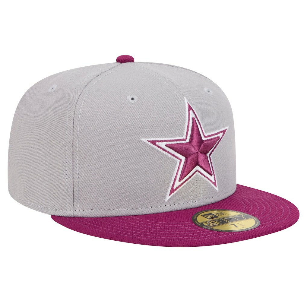Dallas Cowboys New Era Two-Tone Color Pack 59FIFTY Fitted Hat Gray/Purple | NFL