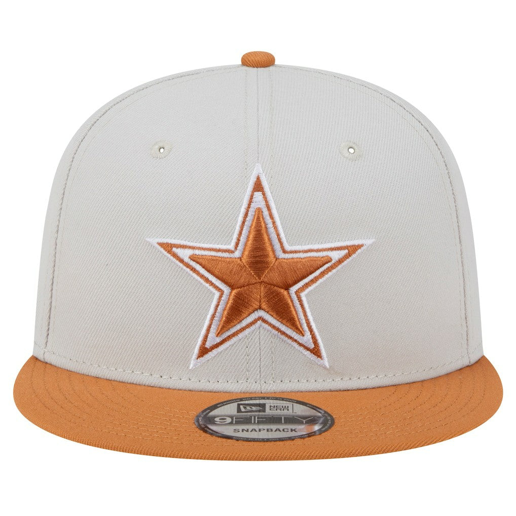 Dallas Cowboys New Era Two-Tone Color Pack 9FIFTY Snapback Hat Stone/Brown | NFL