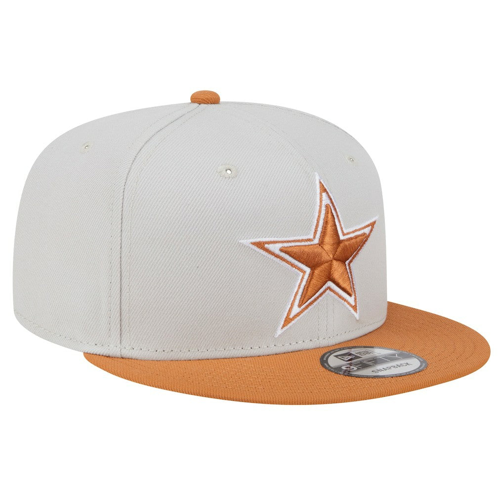 Dallas Cowboys New Era Two-Tone Color Pack 9FIFTY Snapback Hat Stone/Brown | NFL
