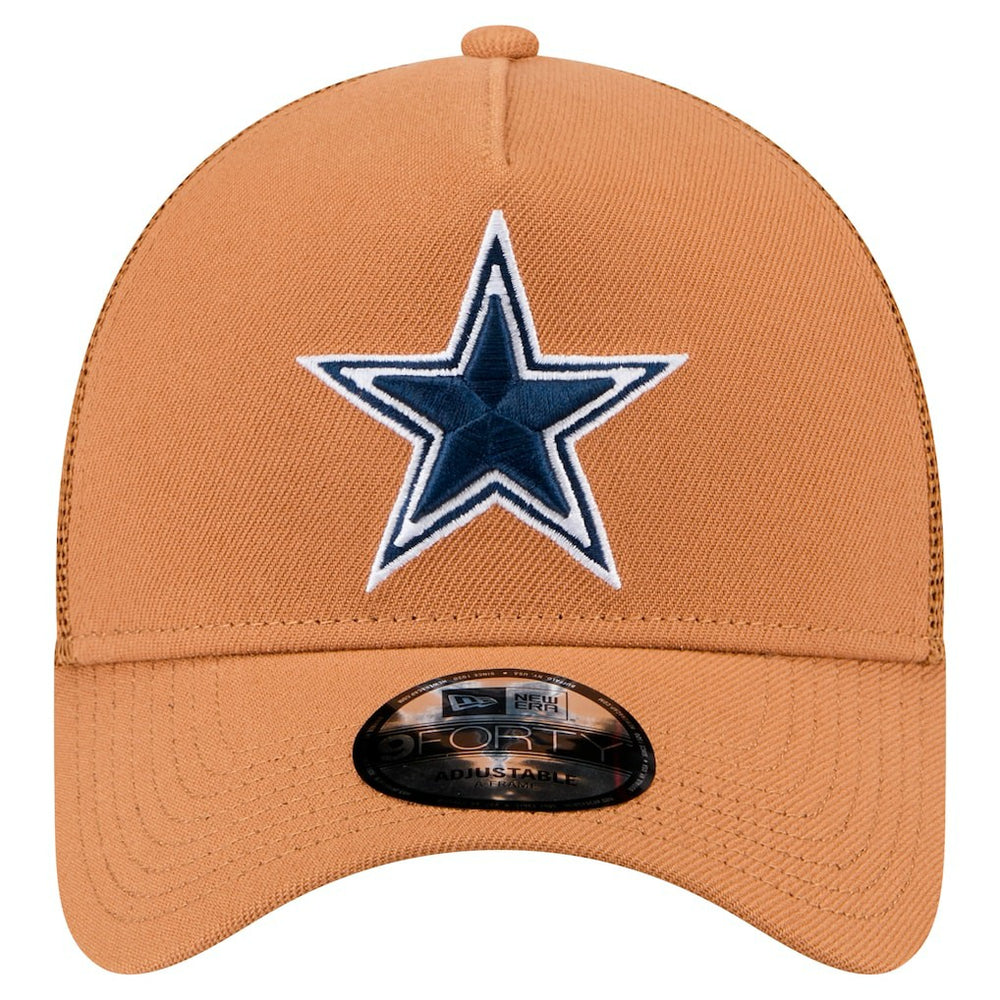 Dallas Cowboys New Era Color Pack Side Patch A-Frame 9FORTY Adjustable Hat Brown | NFL