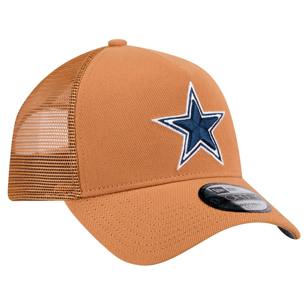 Dallas Cowboys New Era Color Pack Side Patch A-Frame 9FORTY Adjustable Hat Brown | NFL