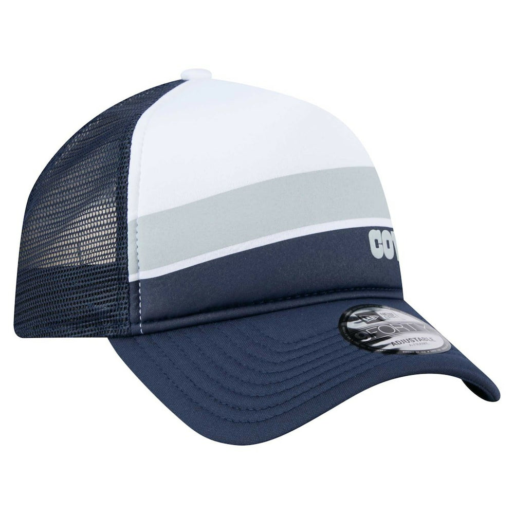 Dallas Cowboys New Era Preschool Sport Night Color Block 9FORTY A-Frame Trucker Adjustable Hat White/Navy | NFL