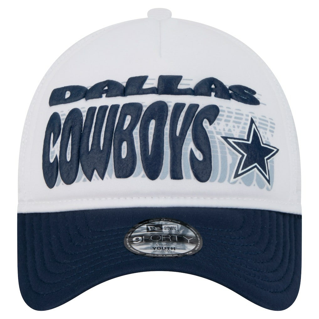 Dallas Cowboys New Era Preschool Team Printed A Frame 9FORTY Adjustable Hat White | NFL
