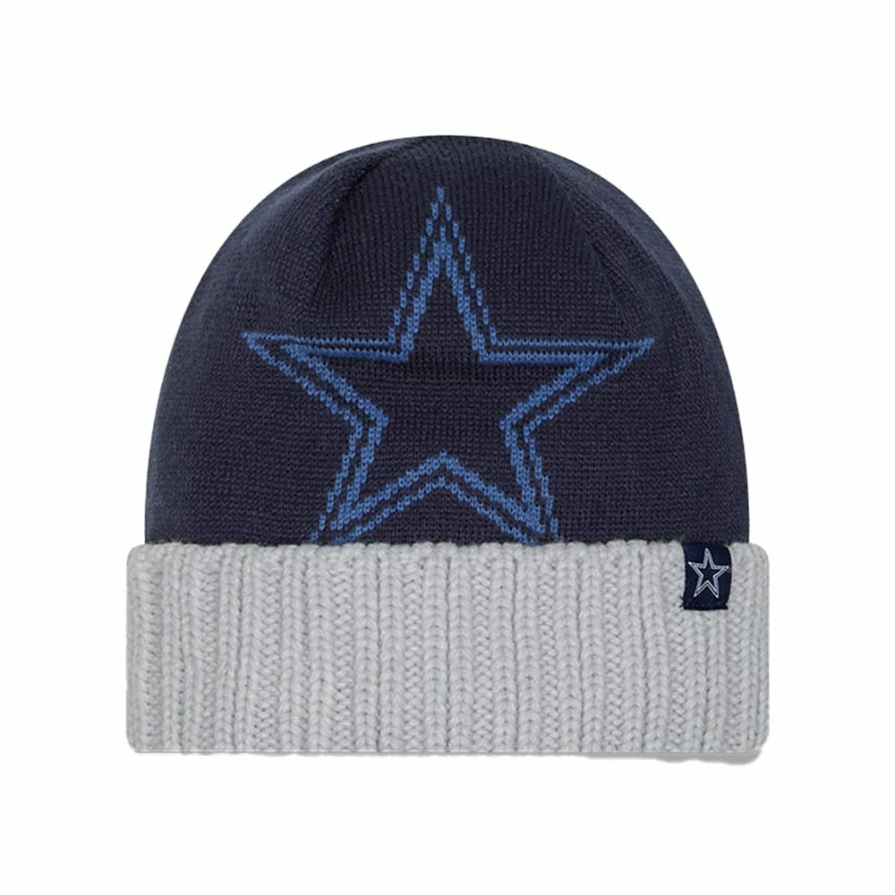 Dallas Cowboys New Era Youth Oversize Cuffed Knit Hat Navy | NFL