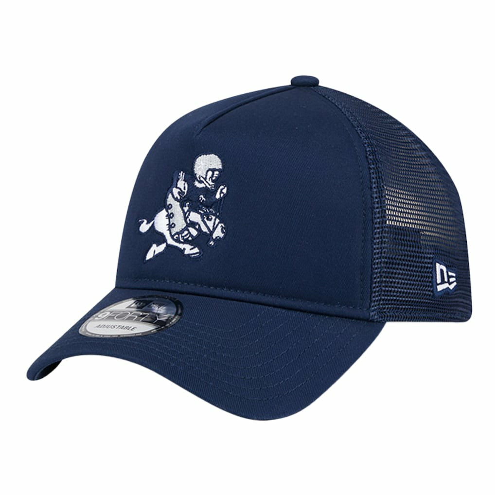 Dallas Cowboys New Era Retro Main A-Frame Trucker 9FORTY Adjustable Hat Navy | NFL