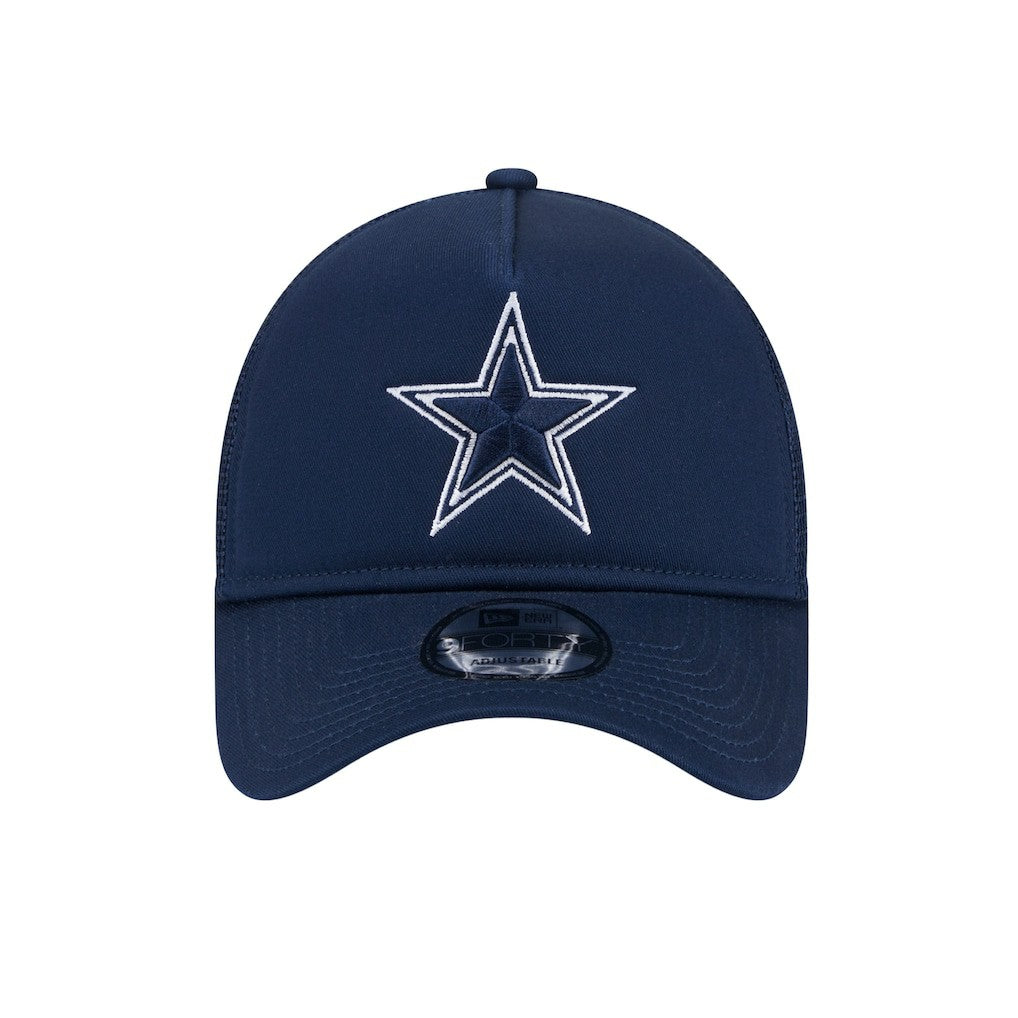 Dallas Cowboys New Era Main A-Frame Trucker 9FORTY Adjustable Hat Navy | NFL