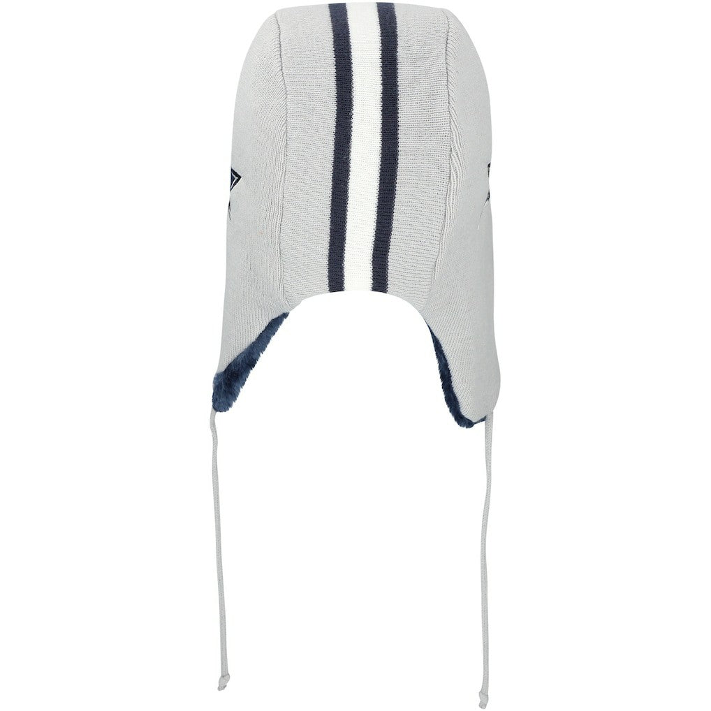 Dallas Cowboys New Era Helmet Head Trapper Knit Hat Gray | NFL