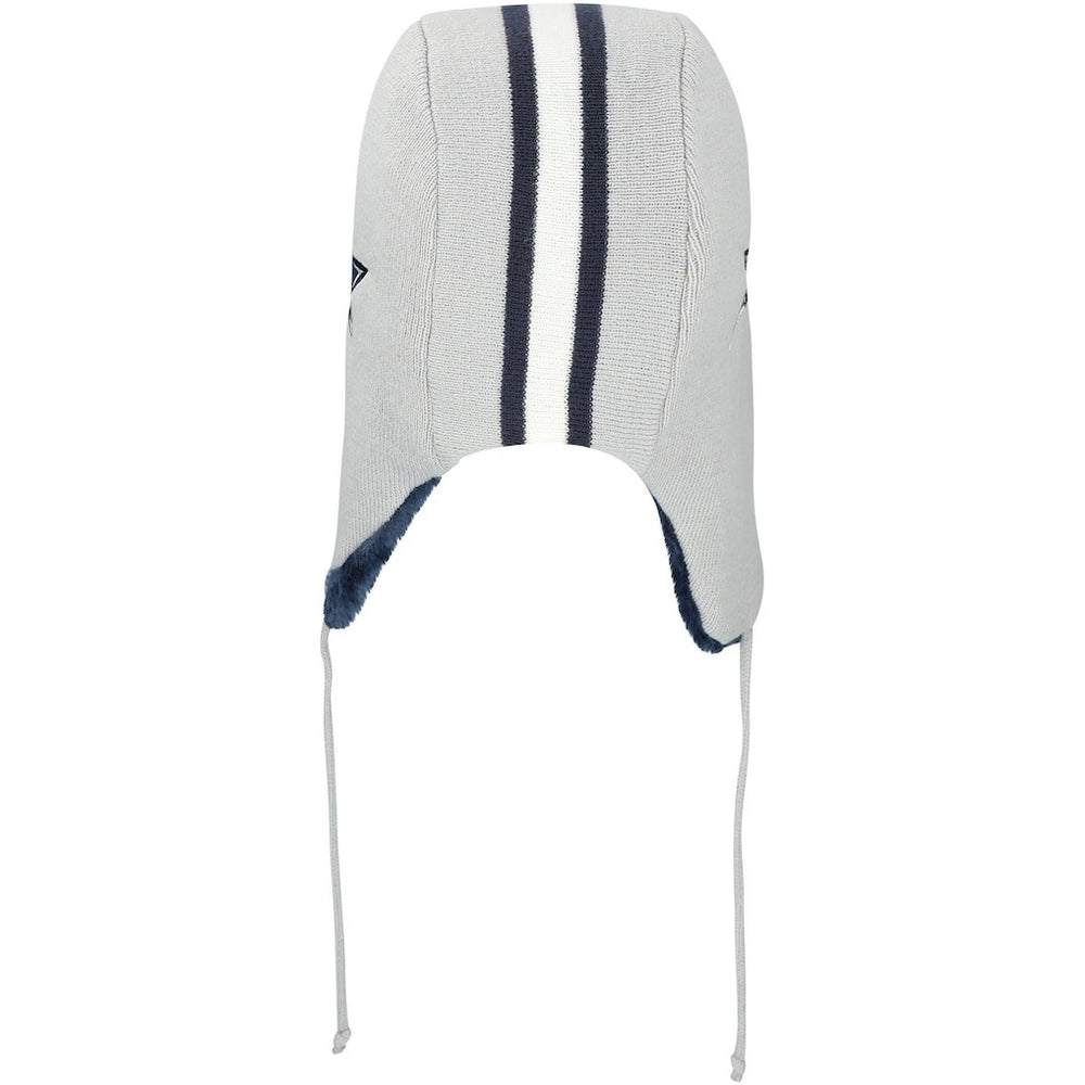 Dallas Cowboys New Era Helmet Head Trapper Knit Hat Gray | NFL