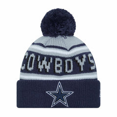 Dallas Cowboys New Era Preschool Main Wordmark Cuffed Knit Hat with Pom Navy | NFL