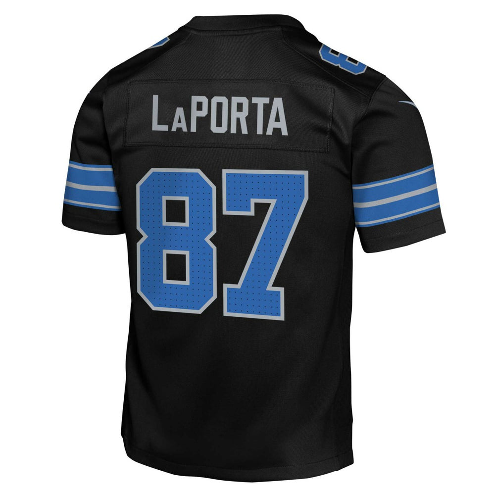 Sam LaPorta Detroit Lions Youth Game Jersey Black | Nike for Sale