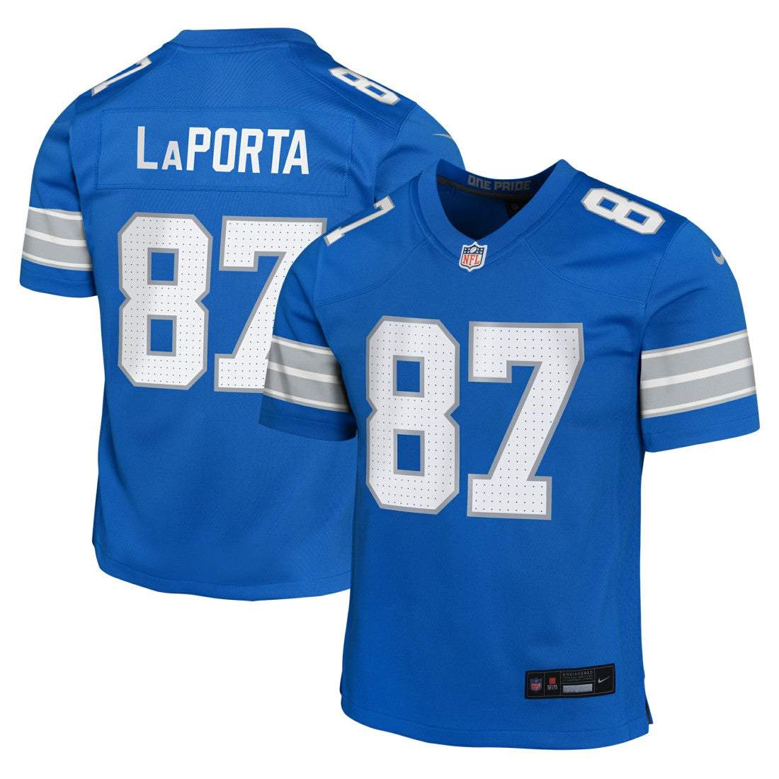 Sam LaPorta Detroit Lions Youth Game Jersey Blue | Nike for Sale