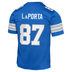 Sam LaPorta Detroit Lions Youth Game Jersey Blue | Nike for Sale