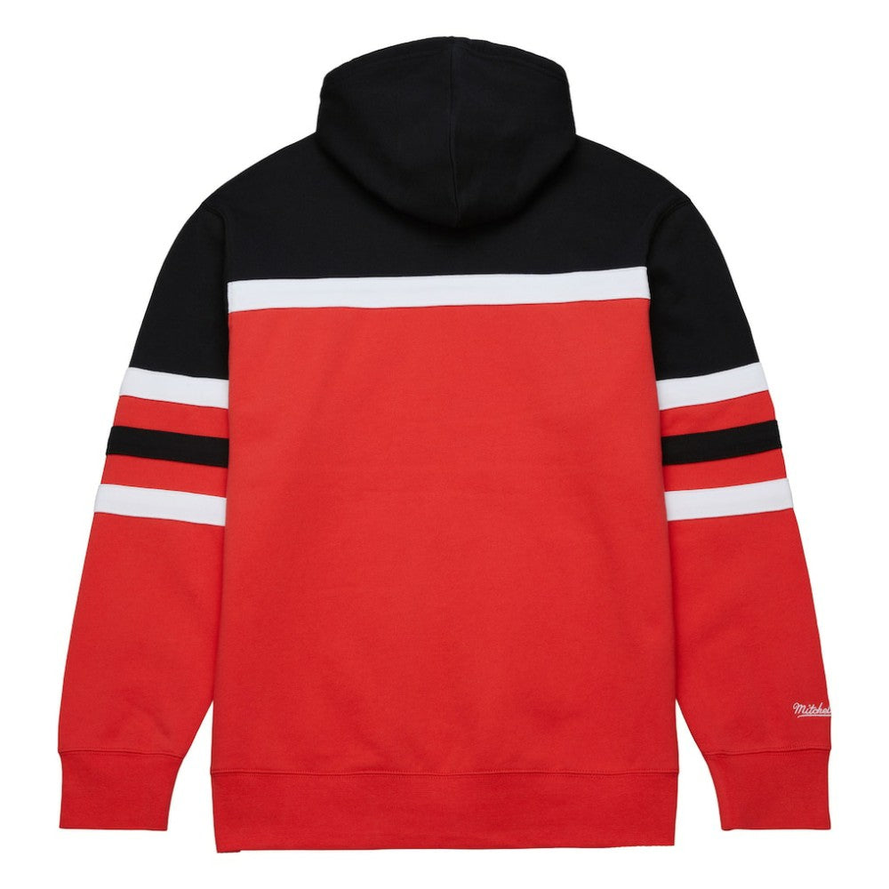 Carolina Hurricanes Mitchell & Ness Head Coach Pullover Hoodie - Red/Black - NHL