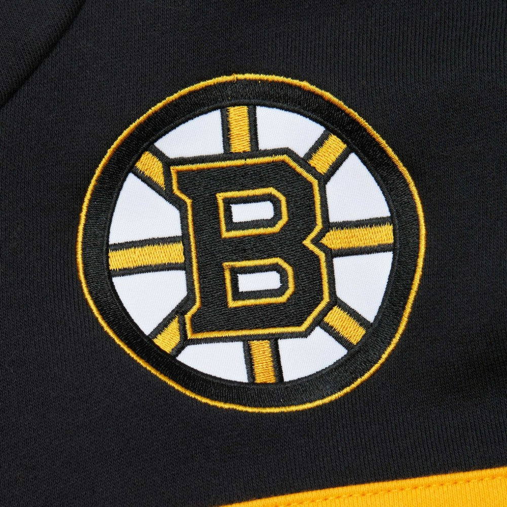 Boston Bruins Mitchell & Ness Head Coach Pullover Hoodie - Black - NHL