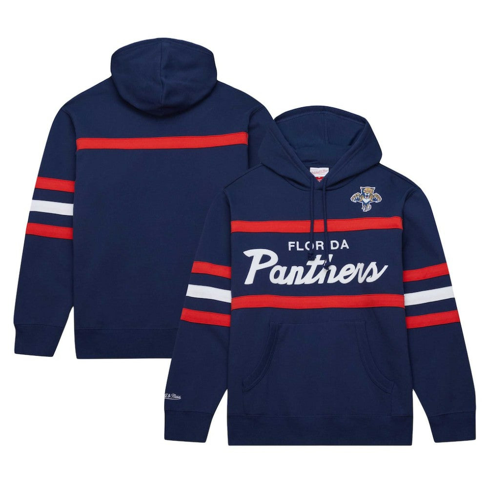 Florida Panthers Mitchell & Ness Head Coach Pullover Hoodie - Navy - NHL