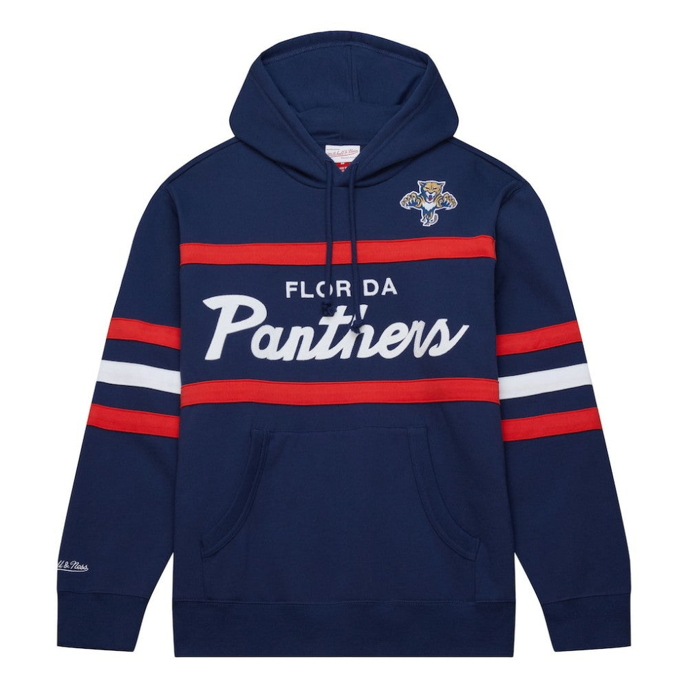 Florida Panthers Mitchell & Ness Head Coach Pullover Hoodie - Navy - NHL
