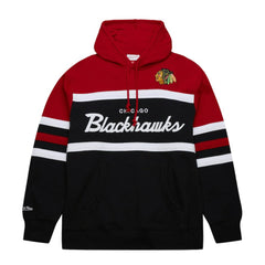 Chicago Blackhawks Mitchell & Ness Head Coach Pullover Hoodie - Black/Red - NHL