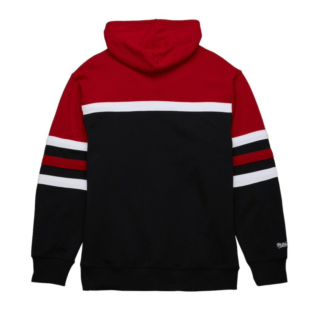 Chicago Blackhawks Mitchell & Ness Head Coach Pullover Hoodie - Black/Red - NHL