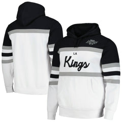 Los Angeles Kings Mitchell & Ness Head Coach Pullover Hoodie - White/Black - NHL