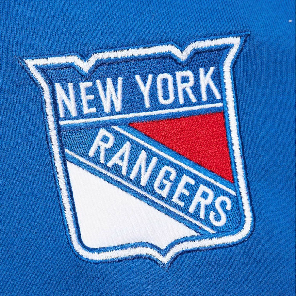 New York Rangers Mitchell & Ness Head Coach Pullover Hoodie - White/Blue - NHL
