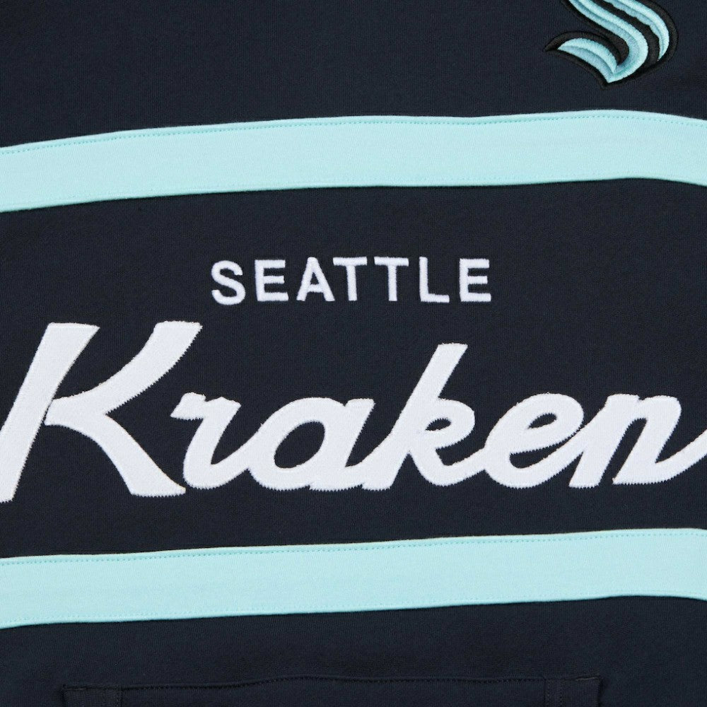 Seattle Kraken Mitchell & Ness Head Coach Pullover Hoodie - Deep Sea Blue - NHL