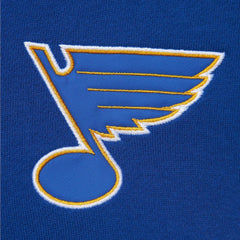 St. Louis Blues Mitchell & Ness Head Coach Pullover Hoodie - White/Blue - NHL