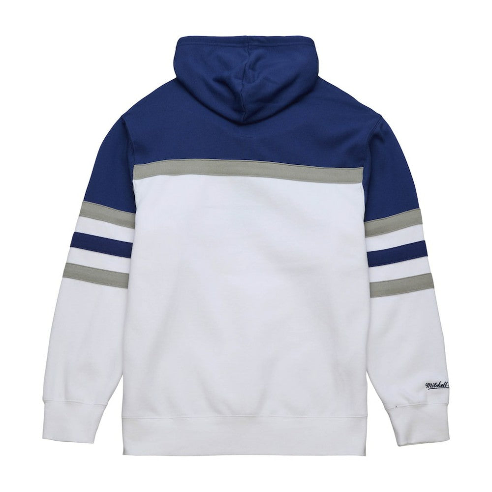 Toronto Maple Leafs Mitchell & Ness Head Coach Pullover Hoodie - White/Blue - NHL