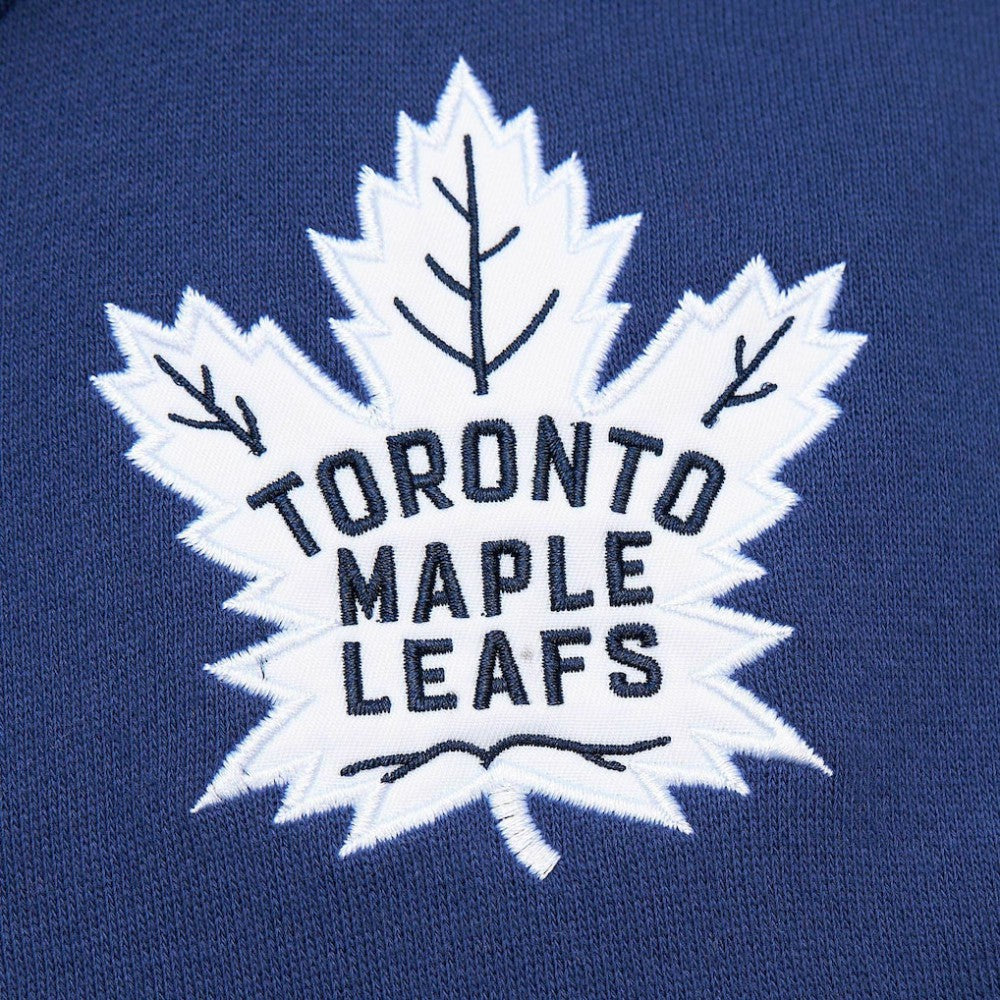 Toronto Maple Leafs Mitchell & Ness Head Coach Pullover Hoodie - White/Blue - NHL