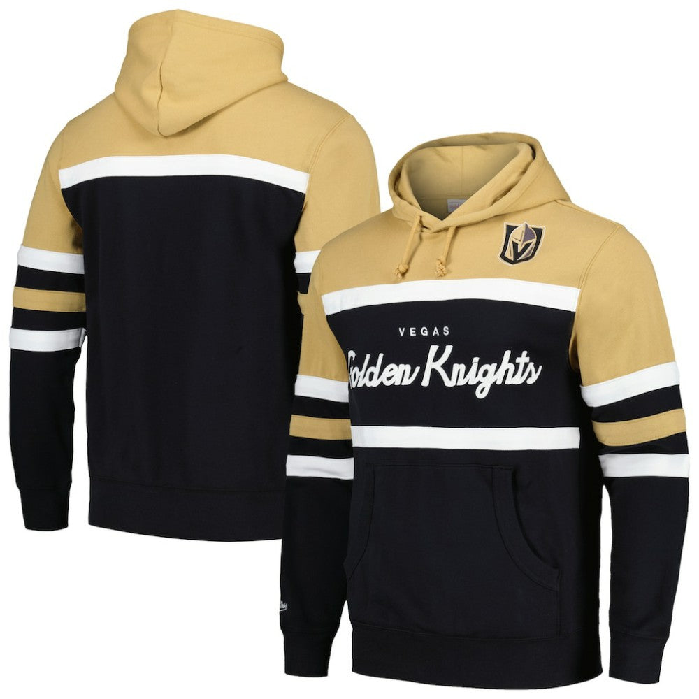 Vegas Golden Knights Mitchell & Ness Head Coach Pullover Hoodie - Black/Gold - NHL