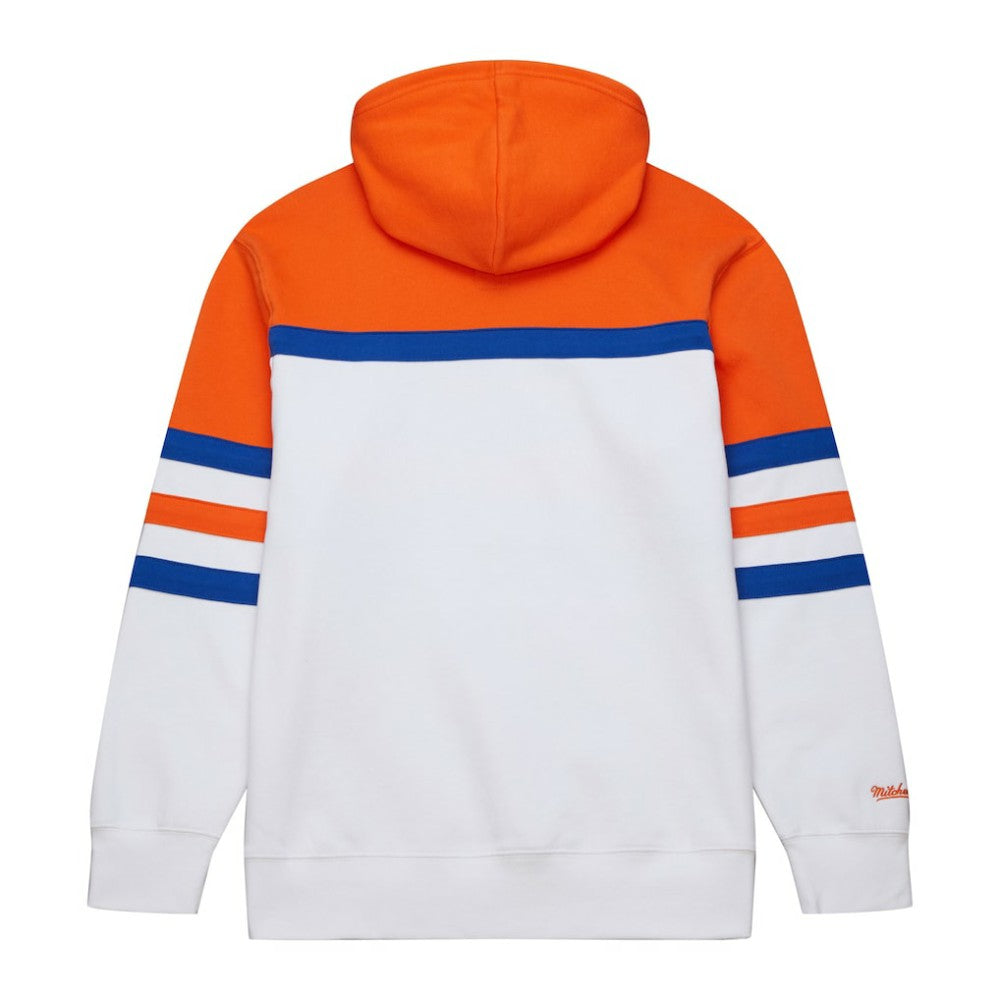 New York Islanders Mitchell & Ness Head Coach Pullover Hoodie - White/Orange - NHL