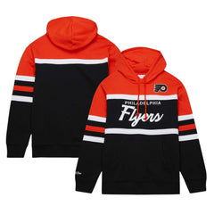 Philadelphia Flyers Mitchell & Ness Head Coach Pullover Hoodie - Black/Orange - NHL