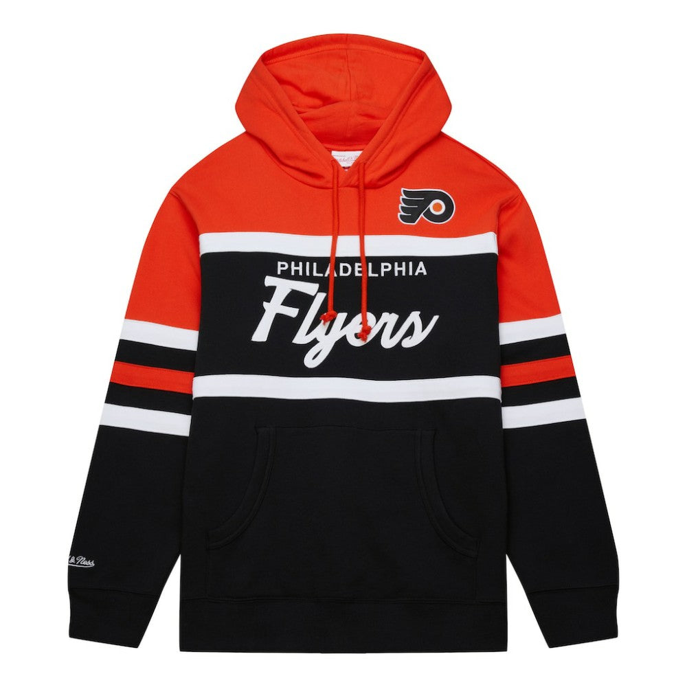 Philadelphia Flyers Mitchell & Ness Head Coach Pullover Hoodie - Black/Orange - NHL