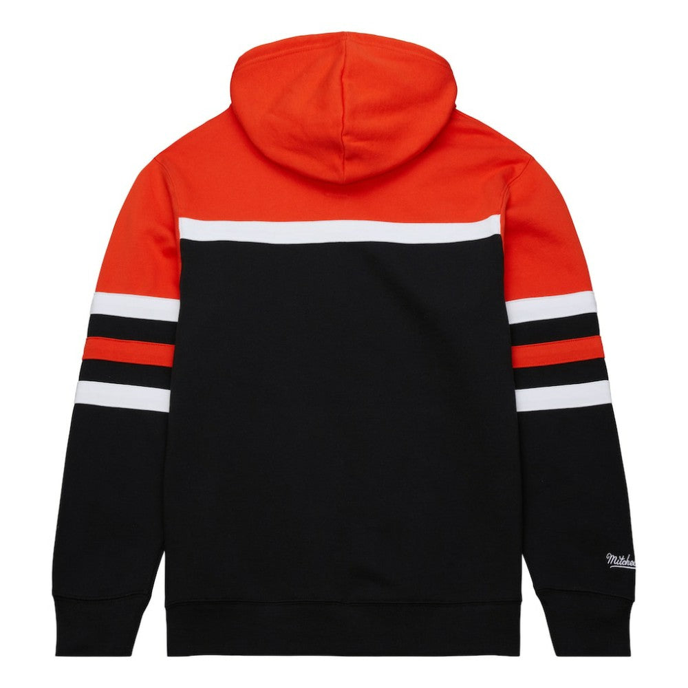 Philadelphia Flyers Mitchell & Ness Head Coach Pullover Hoodie - Black/Orange - NHL