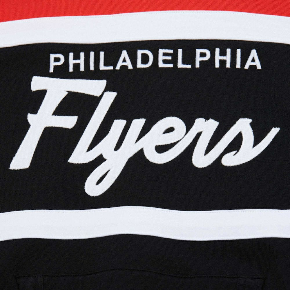Philadelphia Flyers Mitchell & Ness Head Coach Pullover Hoodie - Black/Orange - NHL