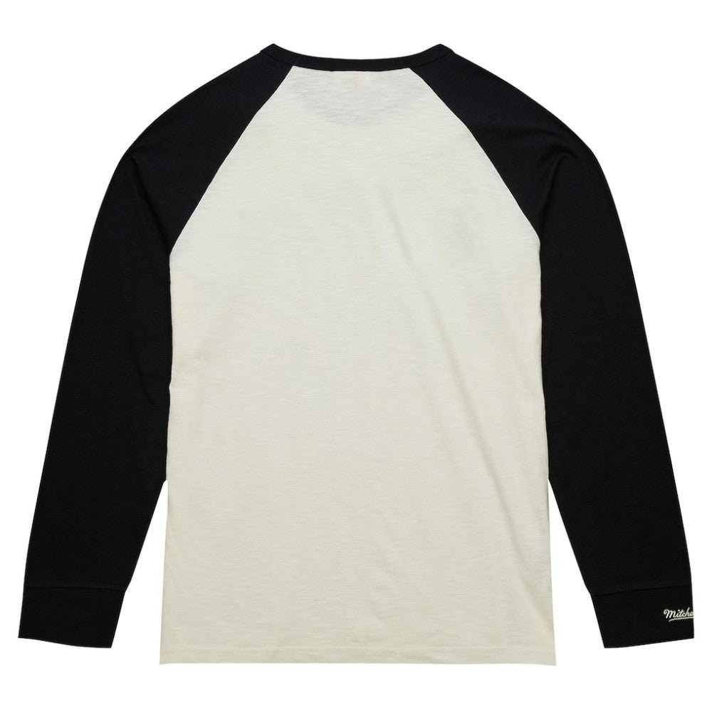 Pittsburgh Penguins Mitchell & Ness Legendary Slub Vintage Raglan Long Sleeve T-Shirt - Cream - NHL