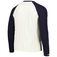 Seattle Kraken Mitchell & Ness Legendary Slub Vintage Raglan Long Sleeve T-Shirt - Cream - NHL