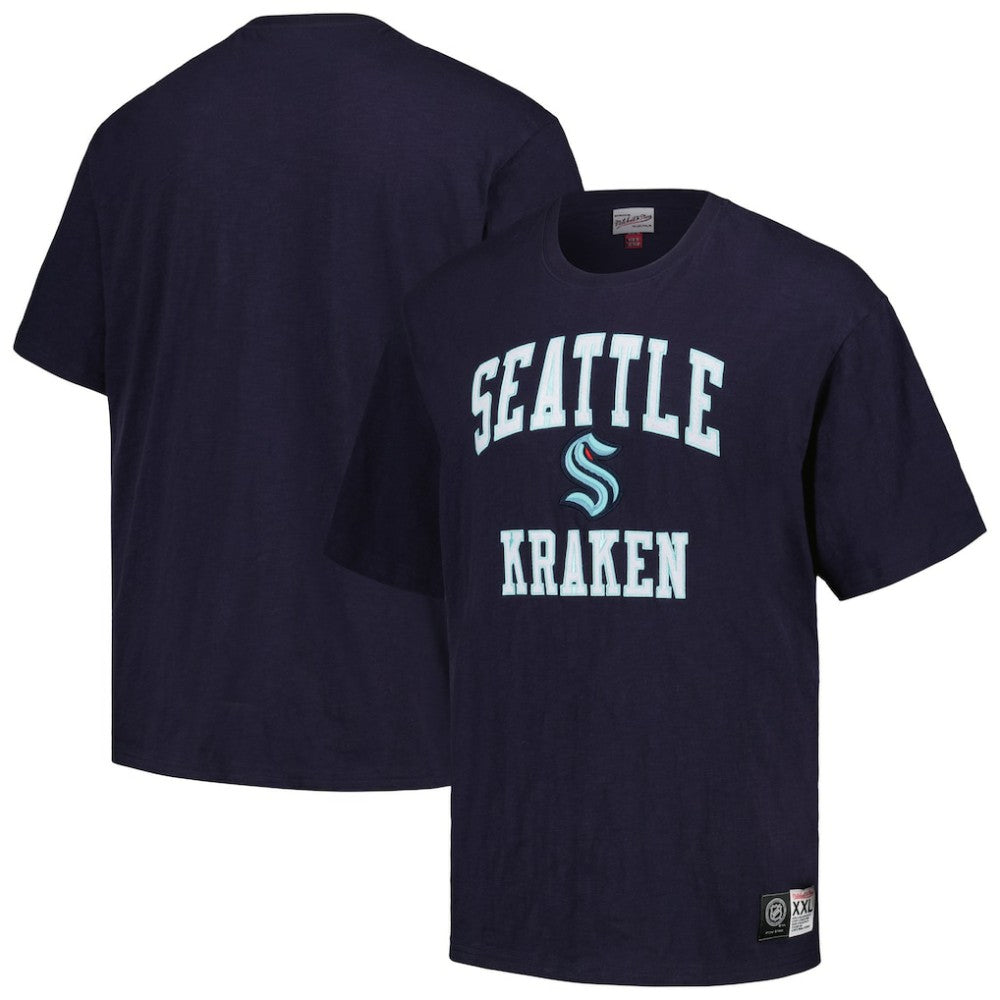 Seattle Kraken Mitchell & Ness Legendary Slub T-Shirt - Deep Sea Blue - NHL
