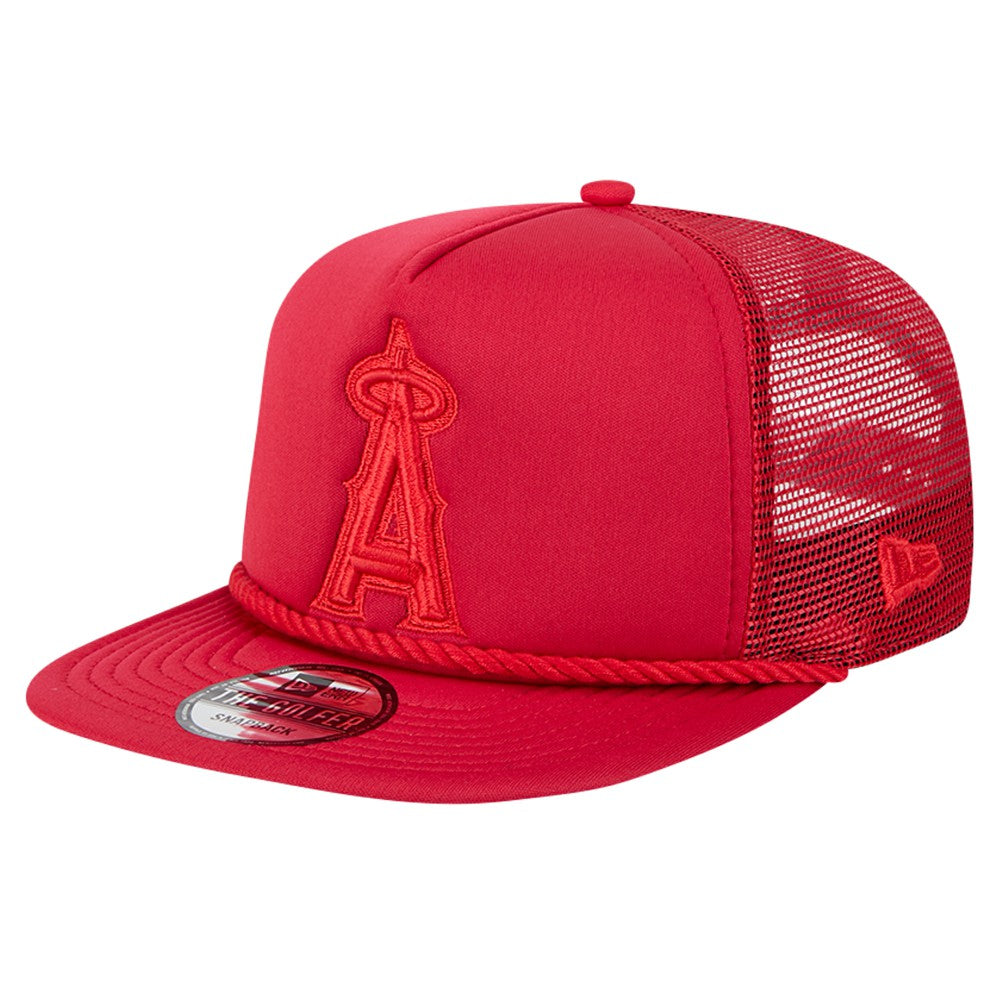 Los Angeles Angels New Era Tone Foam Meshback Golfer Snapback Hat - MLB