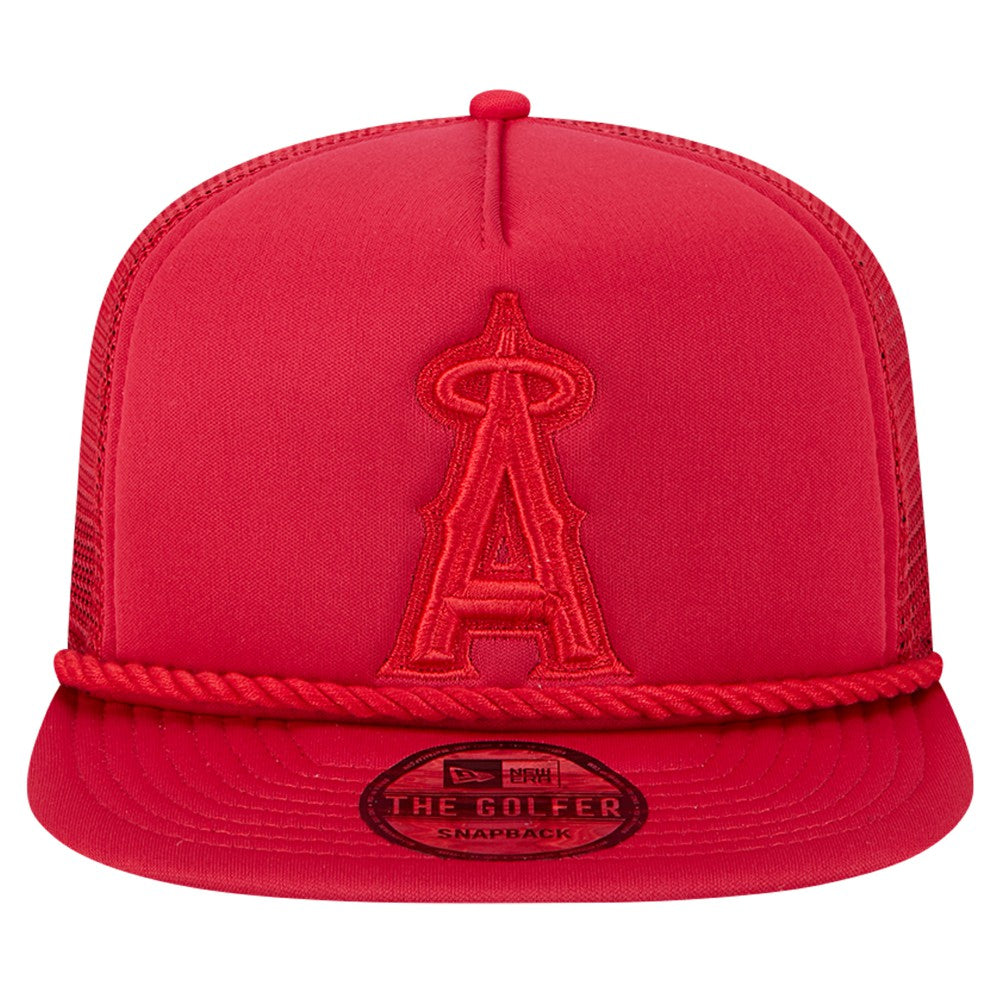 Los Angeles Angels New Era Tone Foam Meshback Golfer Snapback Hat - MLB