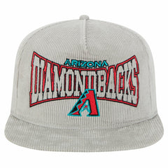 New Era Arizona Diamondbacks Gray Corduroy Golfer Snapback Hat Hats - MLB