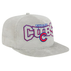 New Era Chicago Cubs Gray Corduroy Golfer Snapback Hat Hats - MLB