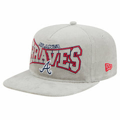 New Era Atlanta Braves Gray Corduroy Golfer Snapback Hat Hats - MLB