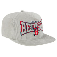 New Era Boston Red Sox Gray Corduroy Golfer Snapback Hat Hats - MLB